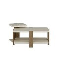 Masuta de cafea, Hanah Home, Via, 40.9x45.4x40.6 cm, Travertin / Luminos