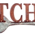 Decoratiune de perete Kitchen, Creaciones Meng, 49x16 cm, fier/metal