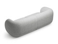 Canapea modulara 4 locuri, Kate, Micadoni, 243x99x76 cm, tesatura structurata, gri deschis melanj