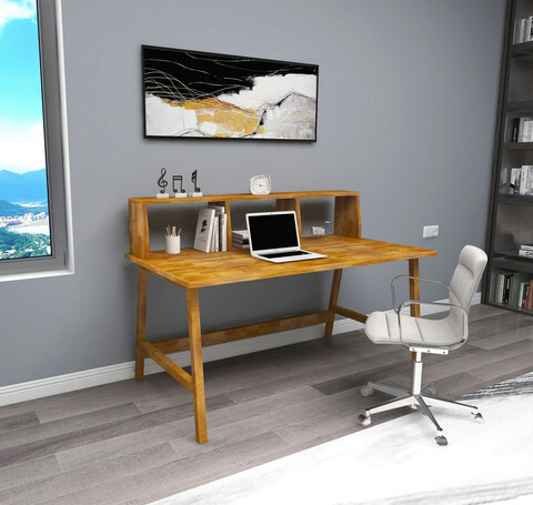 Birou, woodface, lucy, 120x75x60 cm, lemn, stejar