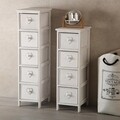 Dulap baie cu 4 sertare Azariah , Versa, 32 x 26 x 81 cm, lemn, alb
