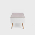 Masuta de cafea Anzabi, Homla, 105x50.5x43.5 cm, lemn/MDF, natur/alb