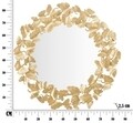 Oglinda decorativa Leaf, Mauro Ferretti, Ø87x3.5 cm, fier, auriu
