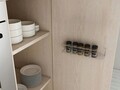 Raft de perete, Cerritos, Banyo Makyaj Rafı, Suport pentru condimente, Metal, Crom