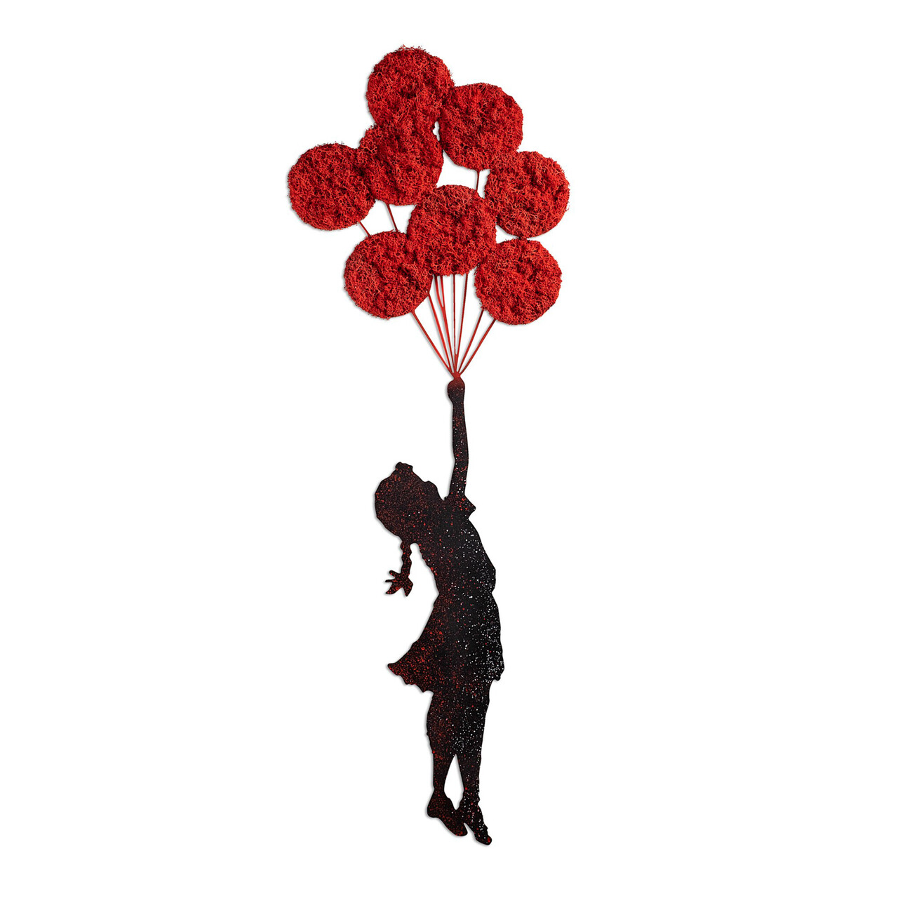 Decoratiune de perete, Banksy, 100 x 34 cm, Roșu/Negru - view 6