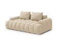 Canapea 3 locuri, Linz, Cosmopolitan Design, 200x100x84 cm, catifea, bej deschis