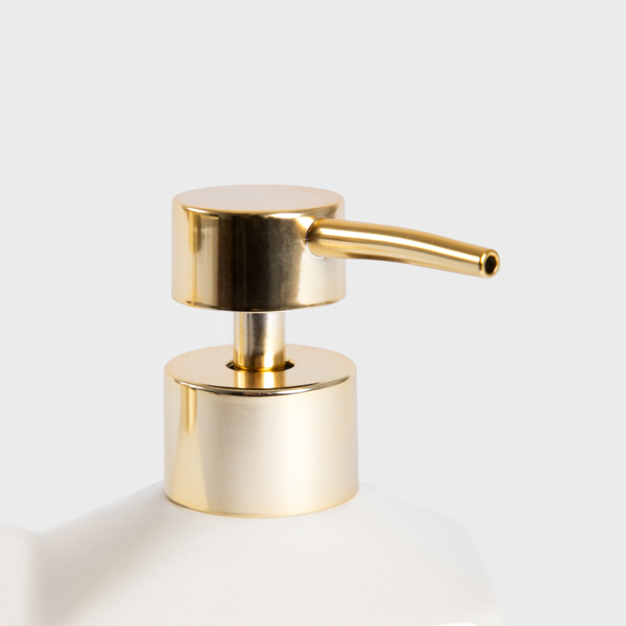 Set 2 dozatoare sapun/detergent lichid Ebro, Homla, 18x16 cm, ceramica, crem/auriu