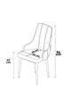 Set scaune 2 piese, Charlotte, Newa, Gri/Maro