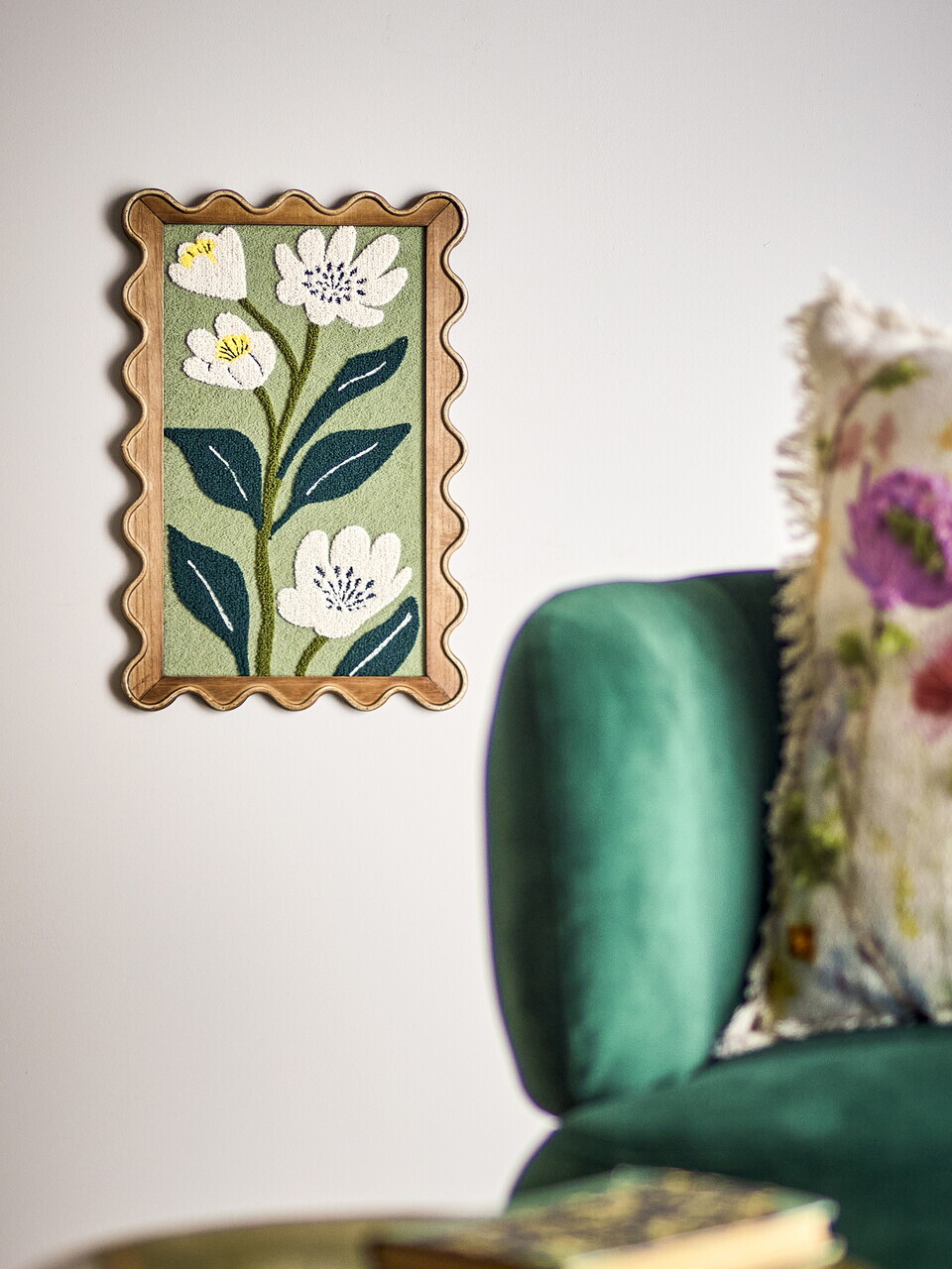 Decoratiune de perete, Bloomingville, Talan, 30x1.5x45 cm, MDF/pulbere de piatra, multicolor — imaginea 2