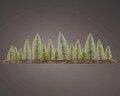 Decoratiune luminoasa Trees, Lumineo, 100x10x30 cm, 60 LED-uri