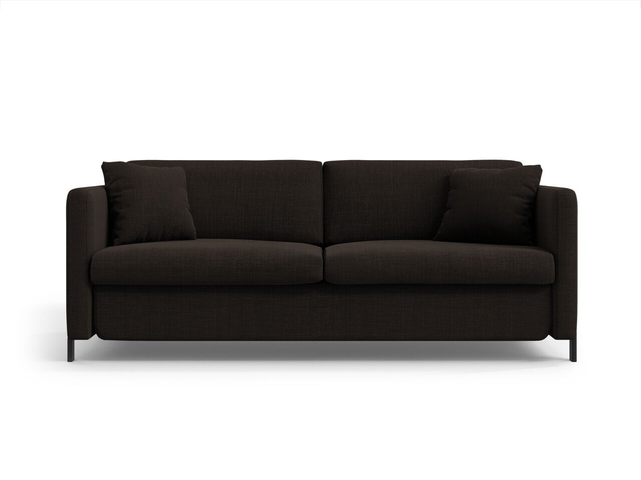 Canapea extensibila 3 locuri, Gloria, Micadoni Home, 206x102x88 cm, tesatura structurata, gri inchis