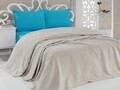 Cuvertura de pat dubla, Bella Carine by Esil Home, 5 - Beige, 200x240 cm, 100% bumbac, bej