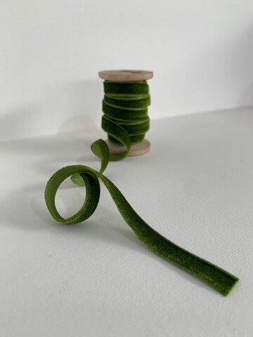 Ornament de brad de Crăciun, BSY611, 4.3x6 cm, Catifea, Verde