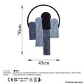 Decoratiune de perete, Step, Macrame, Metal, Albastru închis / Albastru deschis / Albastru