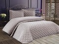 Set cuvertura de pat dubla 3 piese, Lima - Grey, Dowry World, Catifea