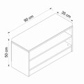 Cuier de perete, Minerva, Noah, 90x50x35 cm, PLAN DE PARTICLE 100% MELAMINAT Grosime: 18 mm, Alb