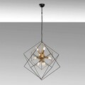 Lustra, Fulgor, 942FLG2516, Metal, Negru/Maro antic