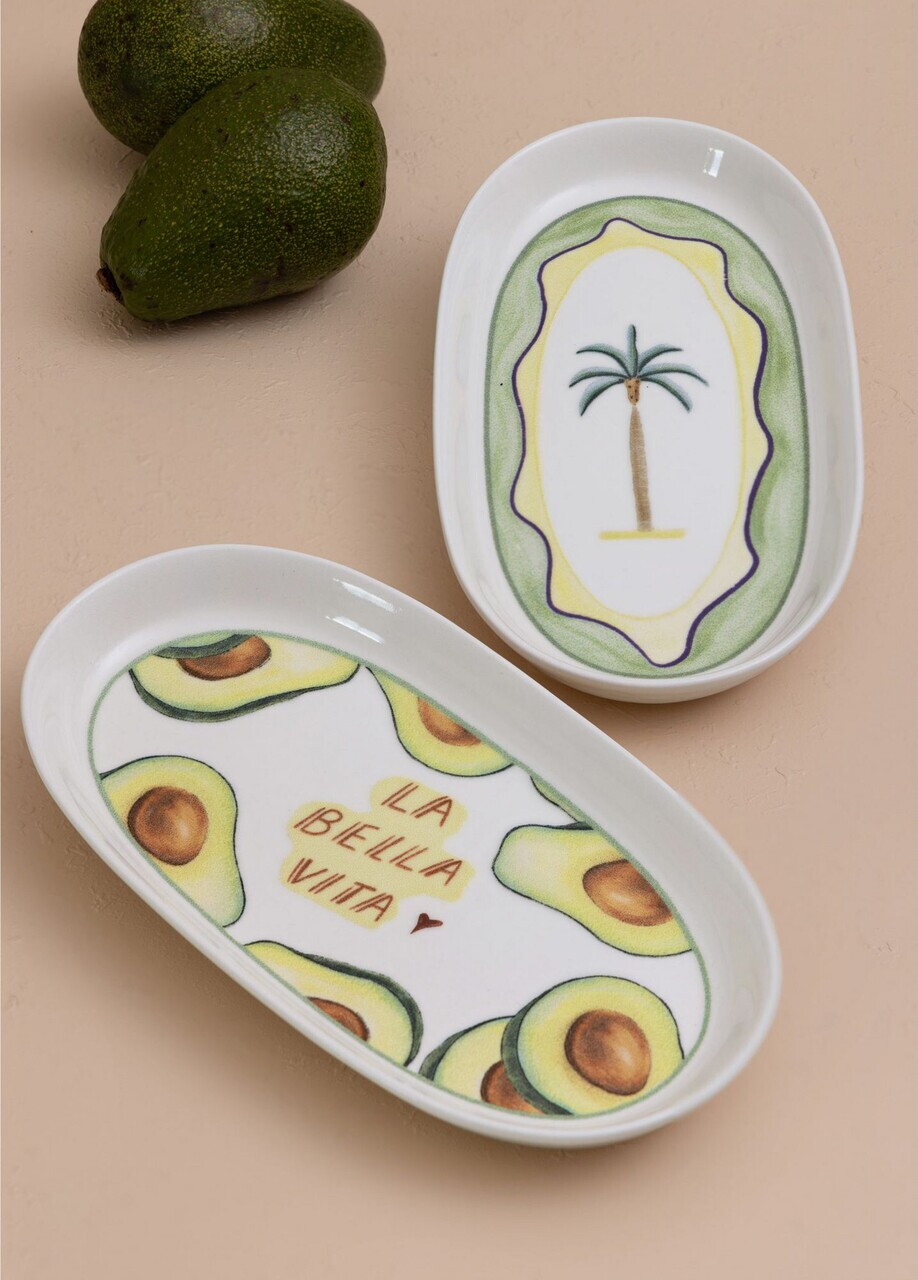 Set platouri servire, Hermia, 280TMA3653, Ceramica, Multicolor