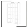 Corp biblioteca, Mod Design, Pritone, 90x160x25 cm, Alb