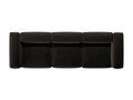 Canapea 4 locuri, Bergamo, Cosmopolitan Design, 364x108x70 cm, tesatura structurata, negru