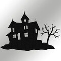 Decoratiune de perete, Halloween 9, Metal, Dimensiune: 70 x 47 cm, Negru