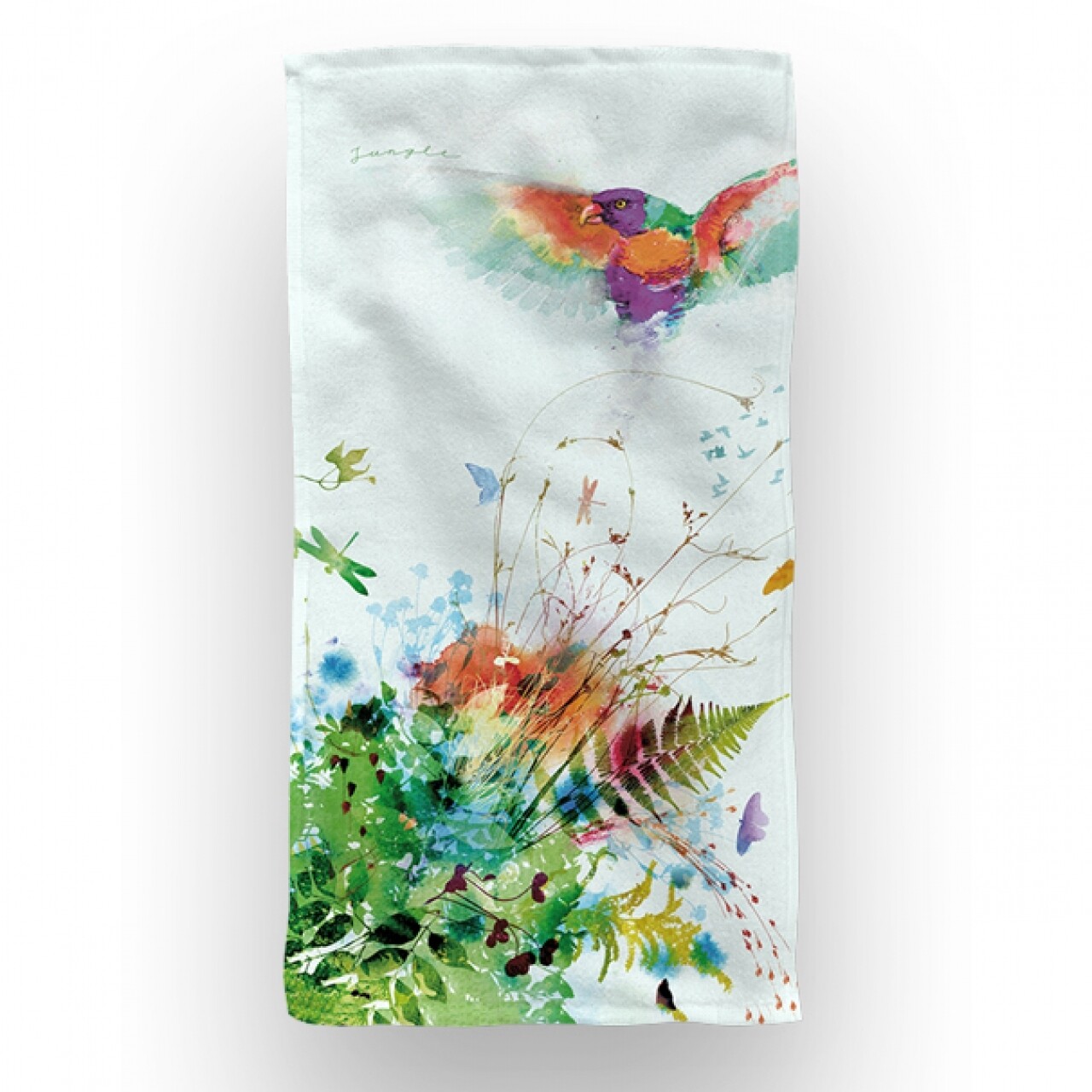 Prosop De Baie și Plajă, Jungle Birds, 70x140 Cm, 70% Bumbac, 30% Microfibra, Multicolor