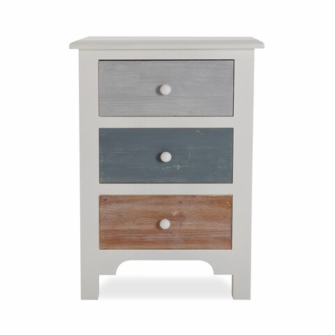 Comoda cu 3 sertare, versa, vemb, 40 x 70 x 48 cm, lemn, multicolor