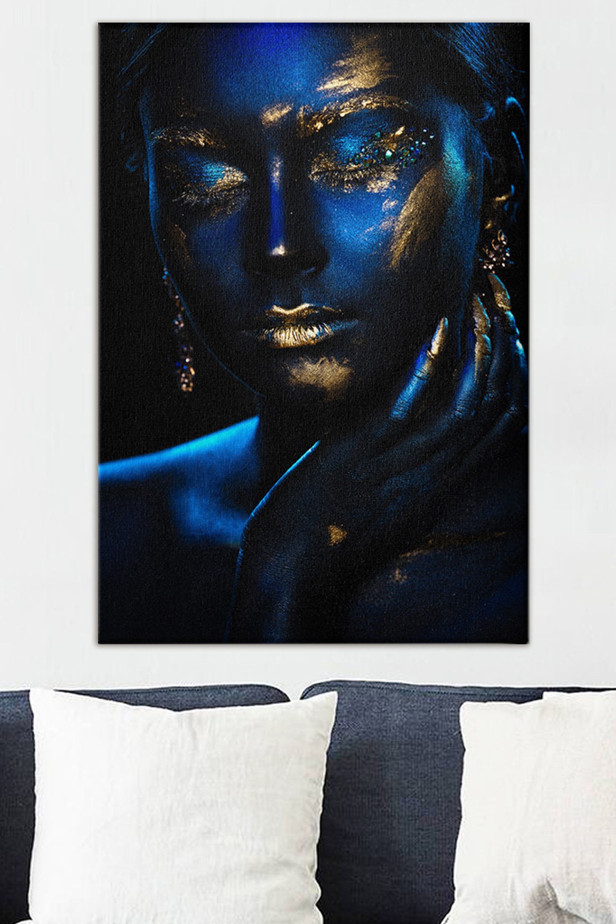 Tablou decorativ, Kanvas Tablo (50 x 70), Canvas, Rama din lemn (grosime 3 cm), Multicolor