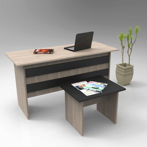 Set mobilier de birou, locelso, vo8, stejar / negru