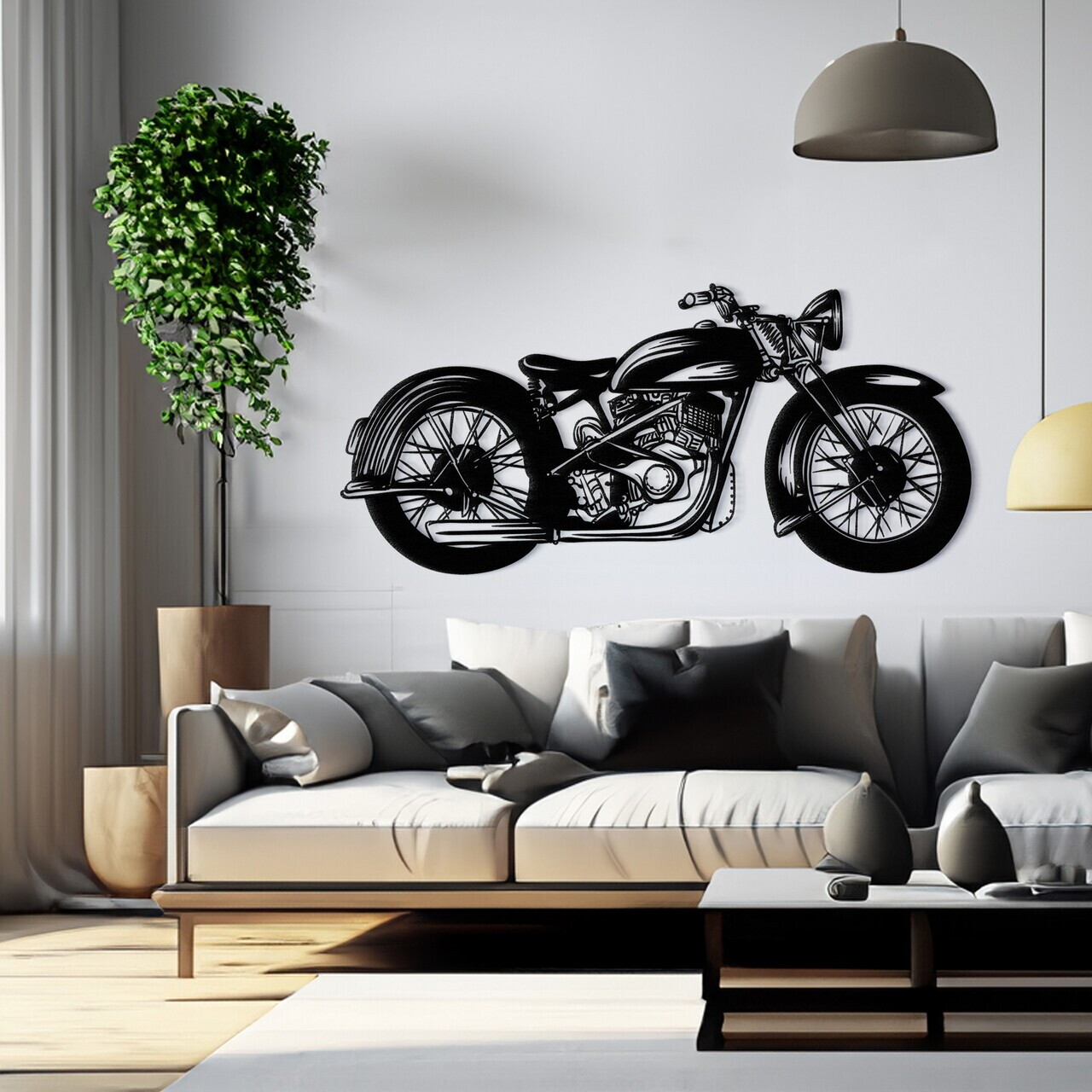 Decoratiune de perete, RT-NMD-080, Dimensiune: 53 x 100 cm, Negru