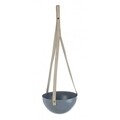 Ghiveci suspendabil, Urban Chic, Bizzotto, Ø16x7 cm, otel/piele ecologica