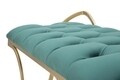 Bancheta  Glam Luxy, Mauro Ferretti, 103x43x47 cm, fier/catifea, verde/auriu