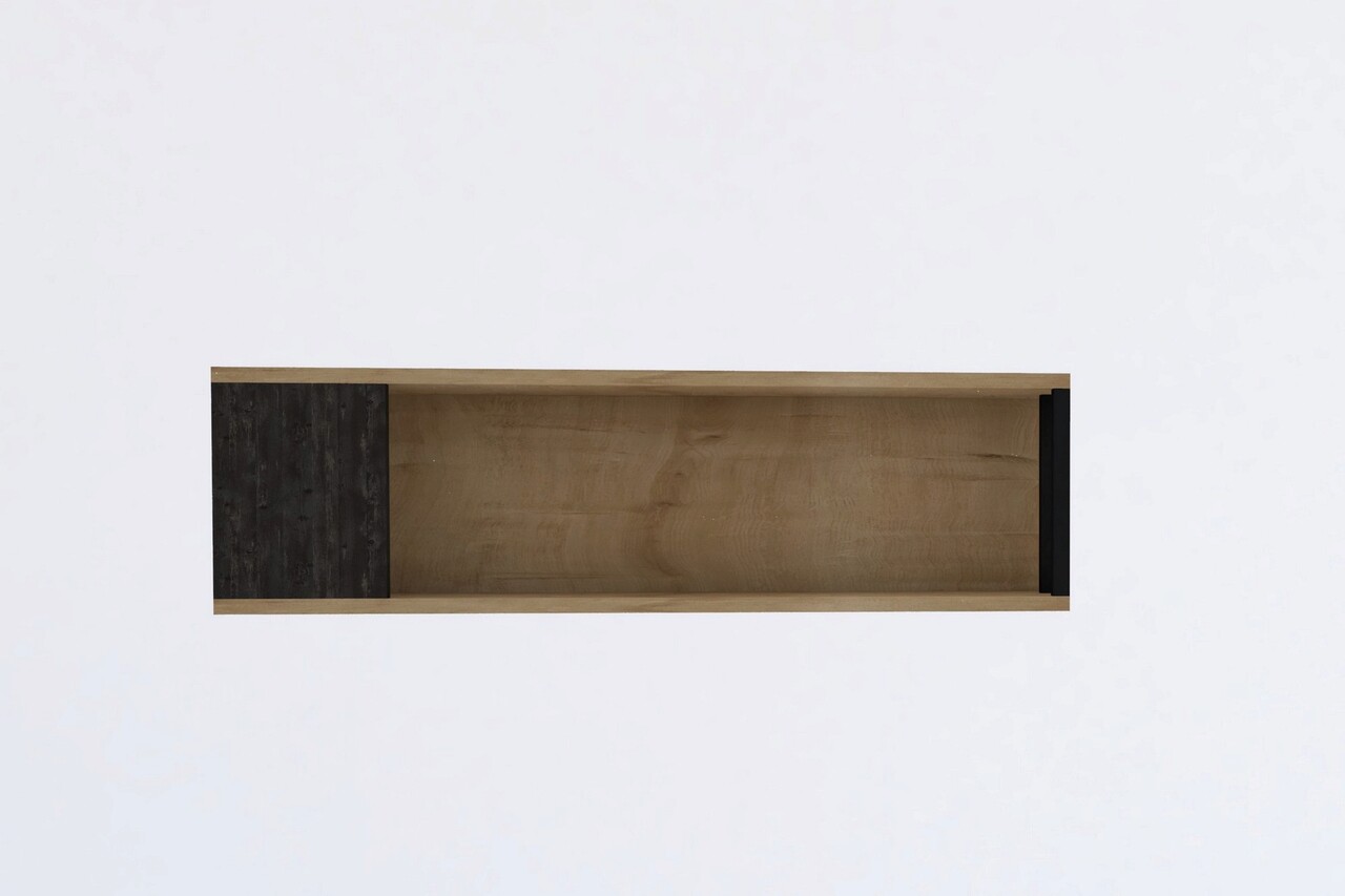 Raft de perete, Asse Home, Meedo , 100x29x20 cm, Pin Atlantic / Antracit - 1 | YEO