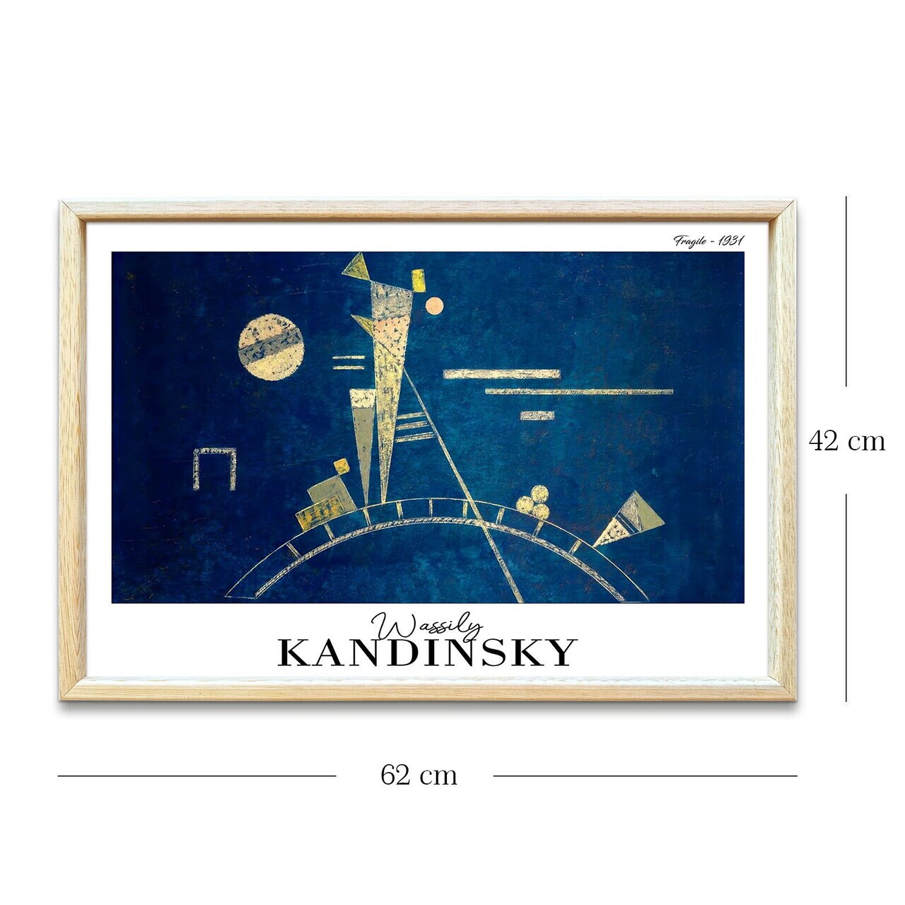Tablou decorativ, 4262AHSKANDINSKY-019, Lemn masiv, Fundal: 100% MDF (Grosime: 2,7 mm), Multicolor - view 5