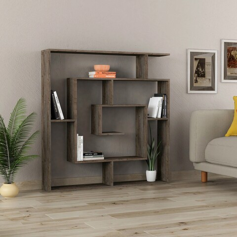 Corp biblioteca, homitis, labirent, 125x129x22 cm, maro inchis