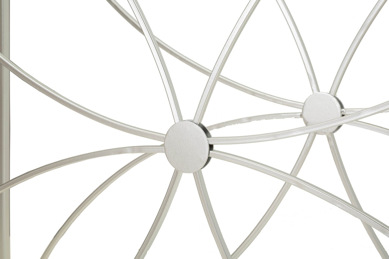 Set 2 console, Mauro Ferretti, Paradise, 100x30x78 cm, metal/sticla, argintiu - imagine 2