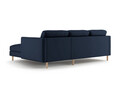 Coltar dreapta 3 locuri, Eden, Micadoni, 250x150x90 cm, catifea, albastru inchis
