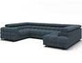 Coltar extensibil dreapta 3 locuri ELTAP, RT-40JAF, Fectory, 346x205x93 cm, lemn/poliester, albastru