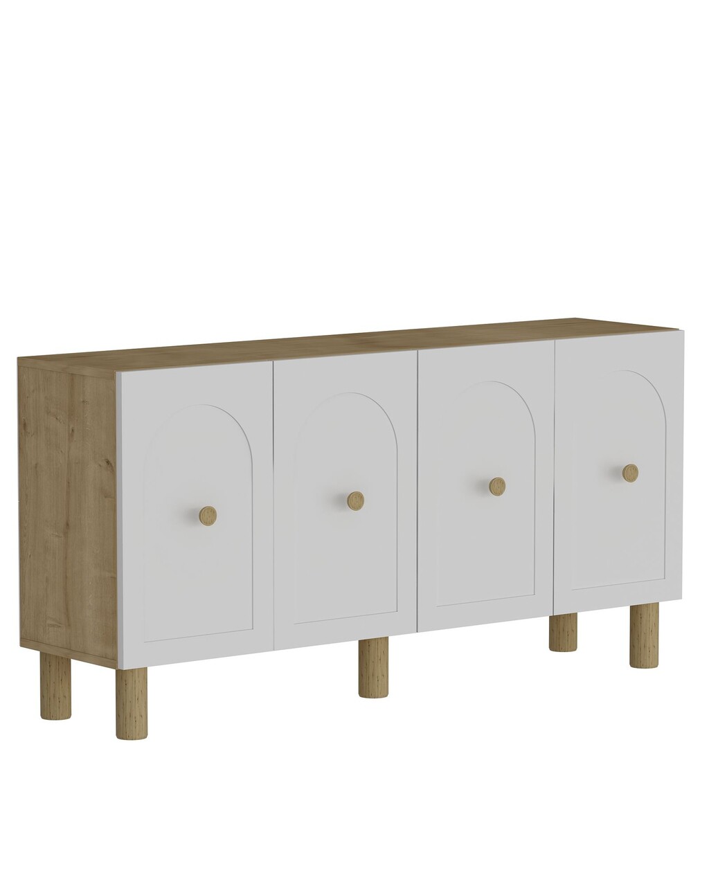 Consola, Hanah Home, Elle, 150x75x30 cm, PAL , Maro, Alb - view 4