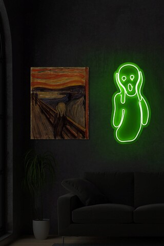 Decoratiune luminoasa LED, Scream, Benzi flexibile de neon, DC 12 V, Verde mezoni.ro