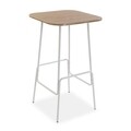 Set masa si scaune de bar 3 piese Braxton Light, Versa, 60 x 60 x 102 cm, metal/MDF