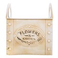 Ghiveci Flowers, Creaciones Meng, 20x12 cm, metal galvanizat, roz