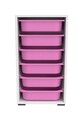 Dulap multifunctional, Estella, Bronz 6N, Alb/Roz
