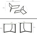 Set 2 masute pentru cafea Bellsimo, Neostill, 82x58x40 cm, sticla temperata, negru mat
