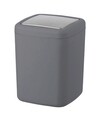 Cos de gunoi Barcelona, Wenko, 15x15x20 cm, plastic/TPE, gri inchis