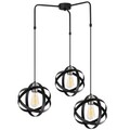 Lustra, Opviq, 892OPV1542, Fier, Negru/Nichel