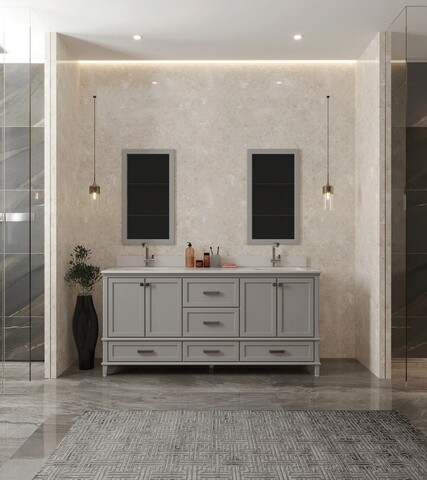 Set mobilier de baie (3 piese), Jussara, Yukon 72, Gri Jussara