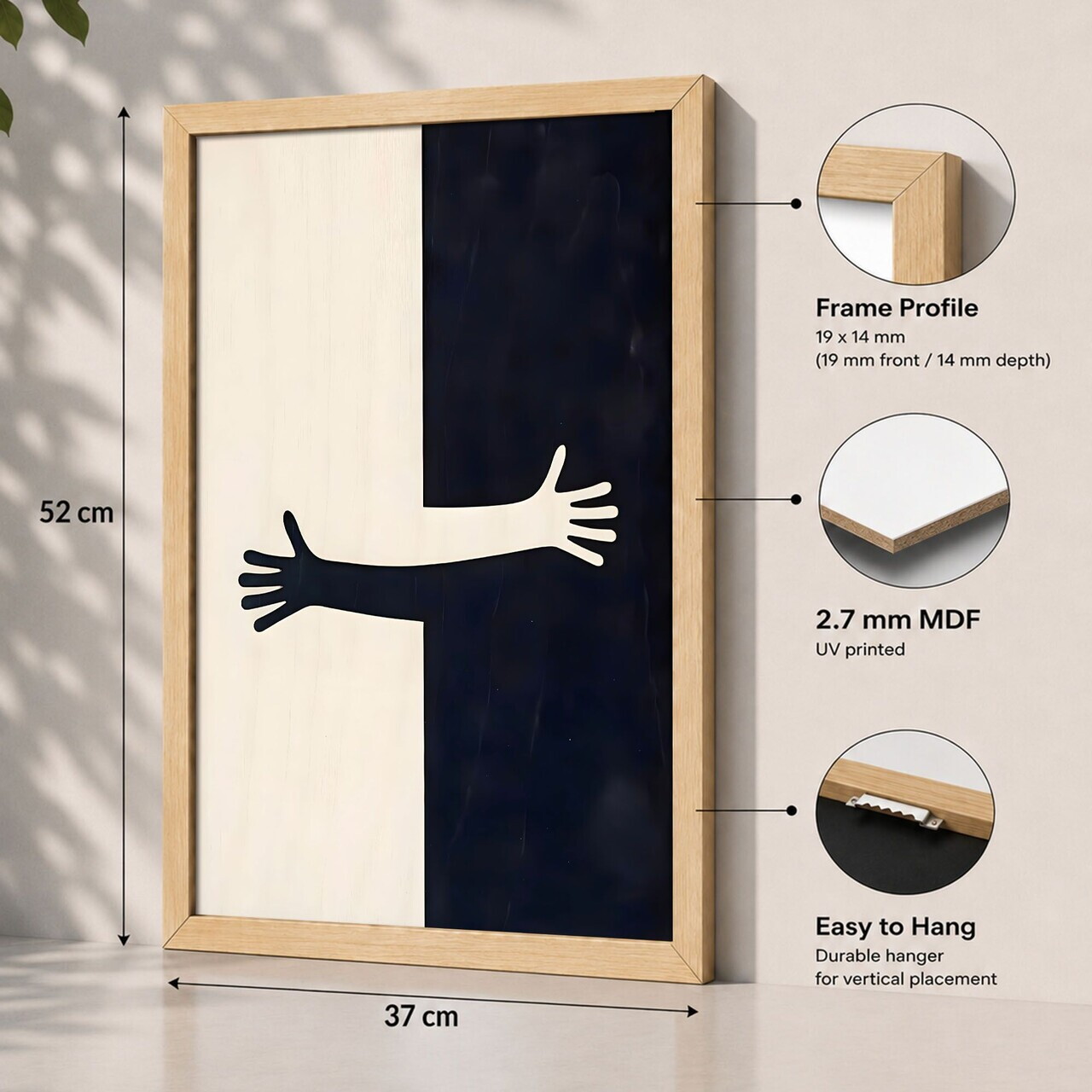 Tablou decorativ, 3752AACT-012, Fundal: 100% MDF (Grosime: 2,7 mm) Vopsire: Imprimare UV, Multicolor — imaginea 2