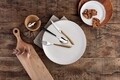 Set tacamuri, 16 piese, Amefa, Eclat Nature, inox, maro