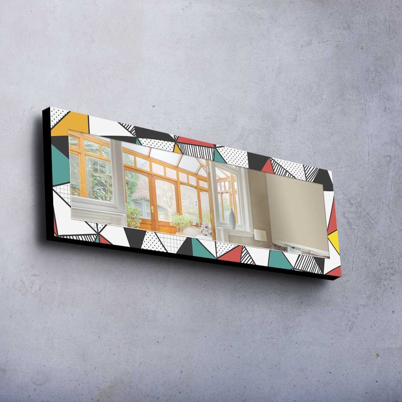 Oglinda decorativa 40120MA-046 Cadru: 100% LEMN DE PIN (Grosime: 27 mm) Multicolor